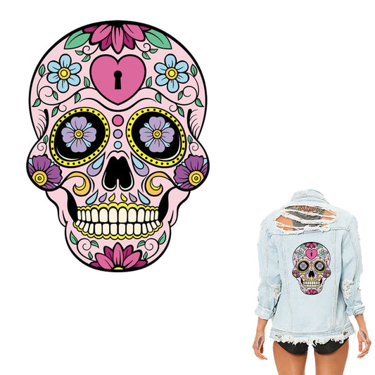 Sugar Skulls Stickers Skullcandy Patches Fashion Iron On Heat Transfer