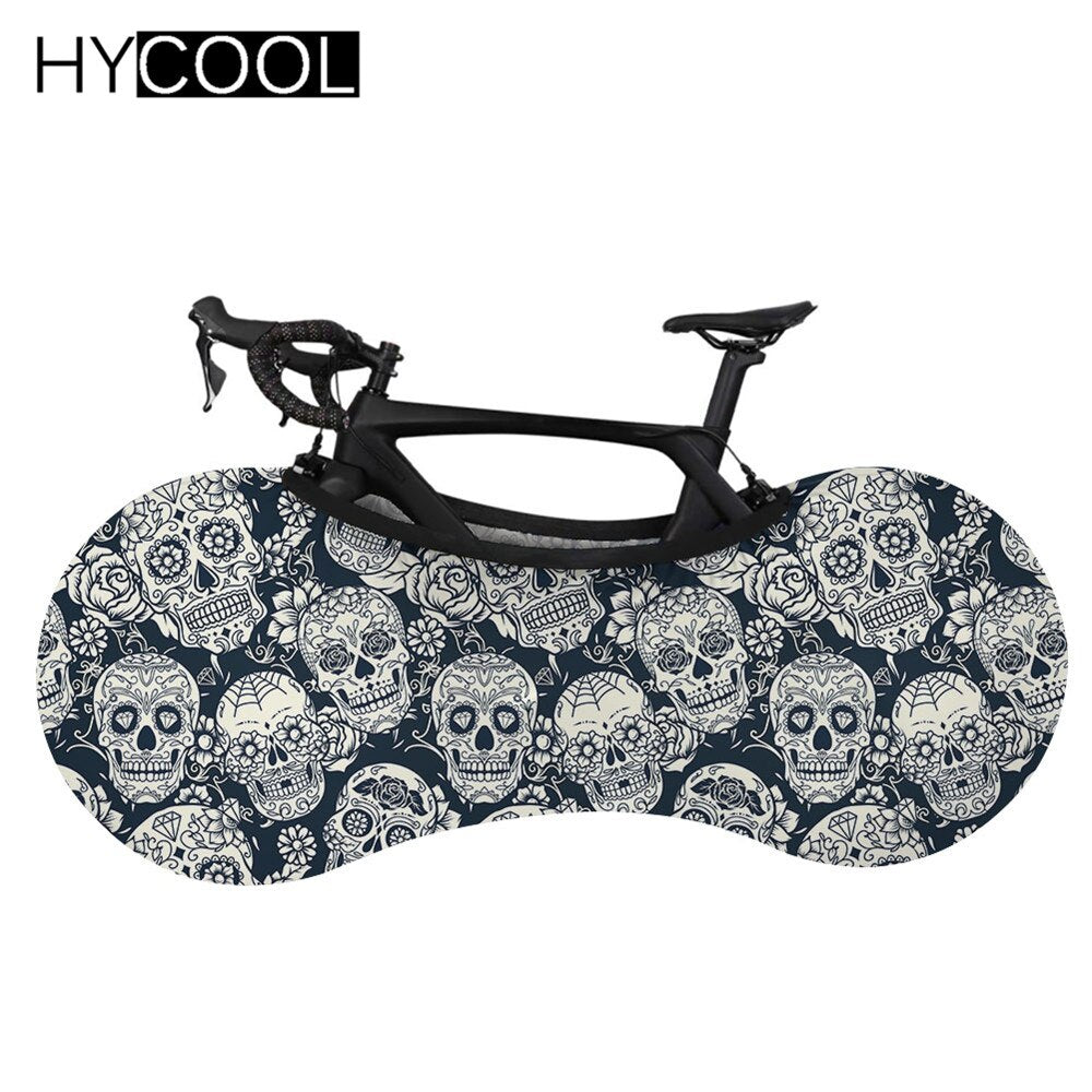 New Arrival Road Bicycle Protector Cover Gothic Style Sugar Skull Pattern