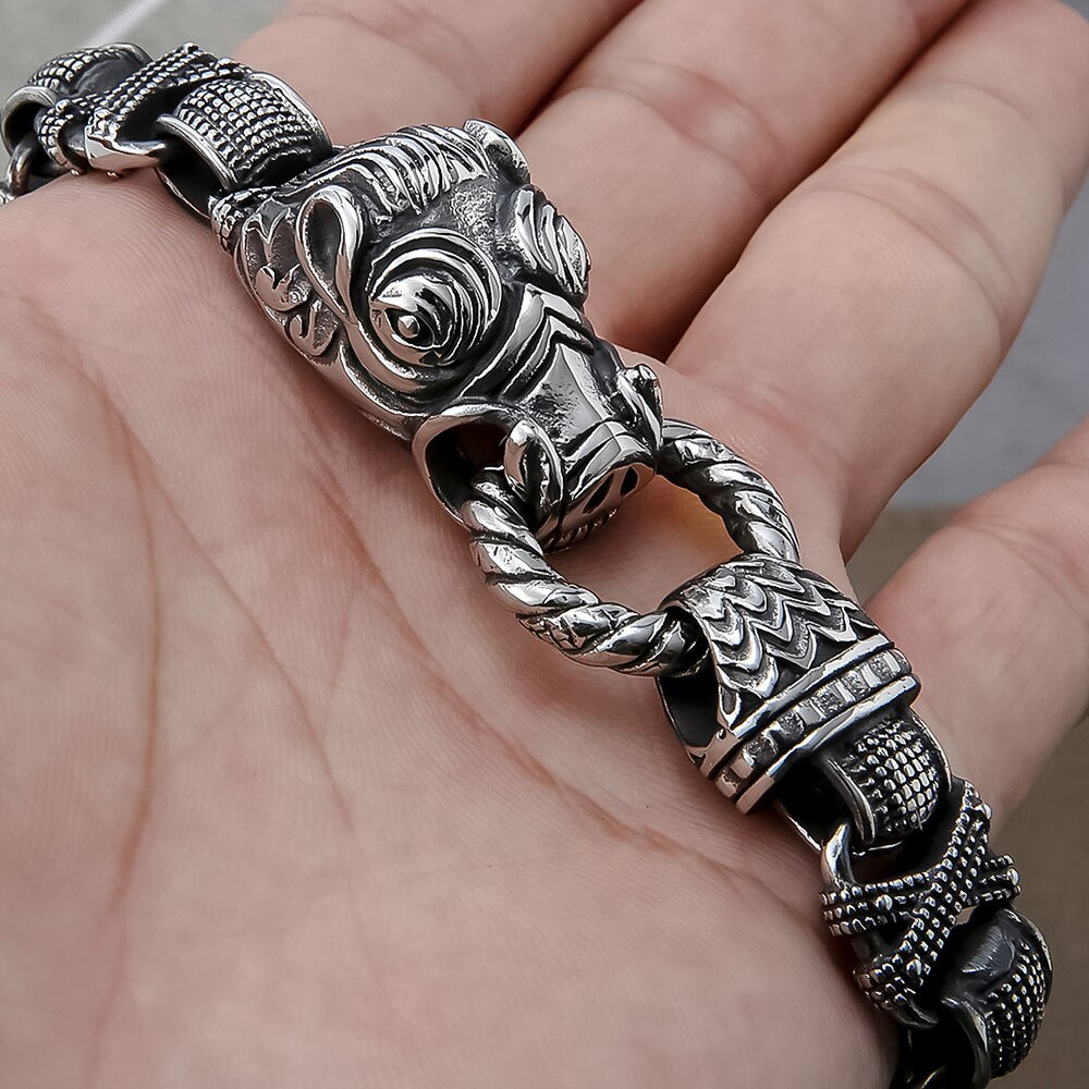 Cool Animal Bracelet For Men Cast Metal Mold 316L Stainless Steel