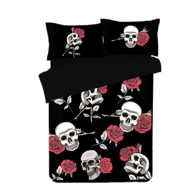 Sugar Skull Duvet Cover King Size Bedding Set 3-piece Cotton