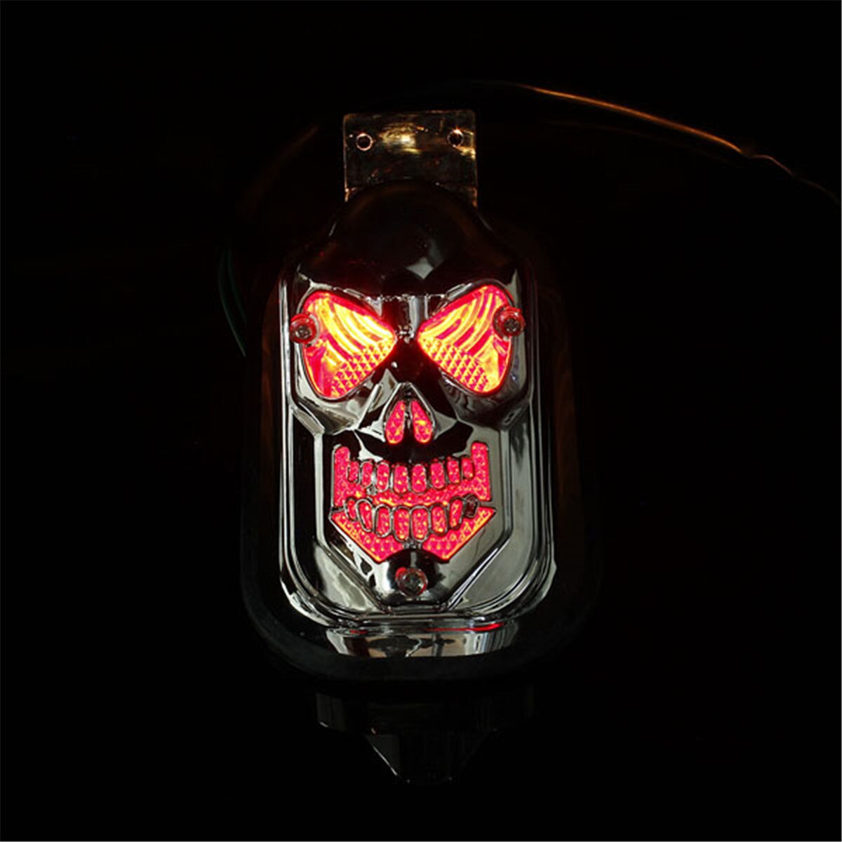 20W LED Motorcycle Skull Turn Signal Lights Indicators ATV Rear /Tail / Stop / Brake Light Lamp For Choppers Cruisers