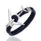 Fashion Stainless Steel Airplane Glider Anchor Rope Leather