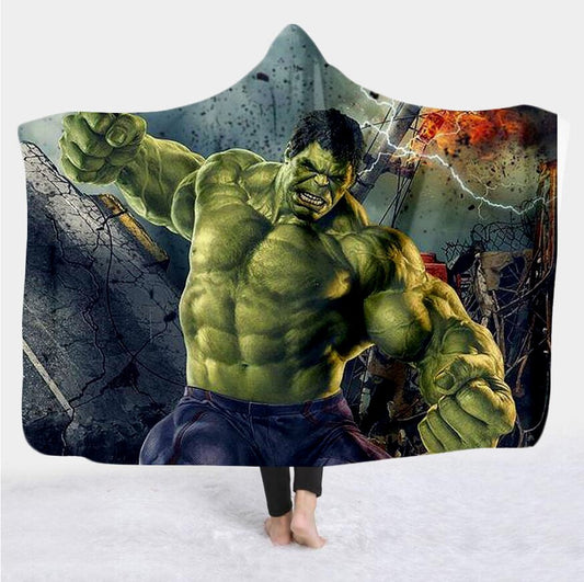 movie  Avenger 3D Print Plush Throw hooded Blanket Sherpa Fleece Bedspread Blanket