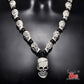 FX801 Imitation yak bone necklace Halloween skull beaded necklace