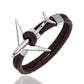 Fashion Stainless Steel Airplane Glider Anchor Rope Leather