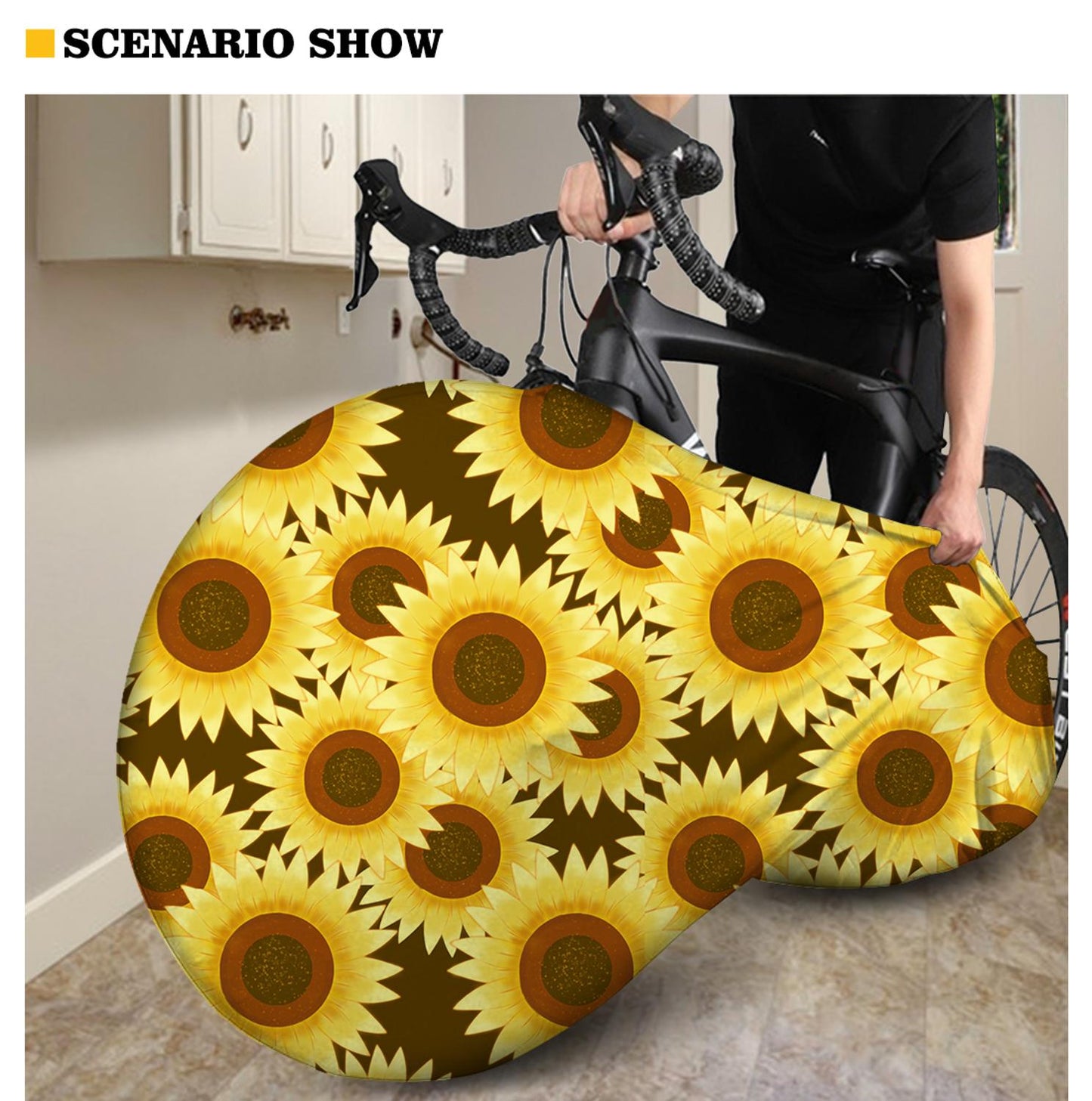 Fashion Sugar Skull Painting Bike Cover for Men Waterproof Outdoor Bike-Accessories