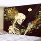 Tarot skull flower Pattern Blanket Indian Mandala Tapestry Wall Hanging