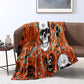 Skull Blanket Floral Skull Throw Blanket Black White Background Sherpa Flannel Blanket