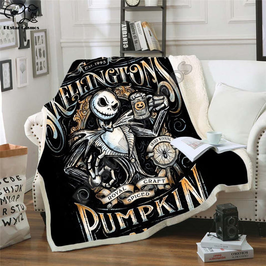 The Nightmare Before Christmas Jack Skull Sherpa Blanket