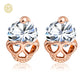 Cute Heart Eyes Skull Earrings Women Girl Small Jewelry Rose Gold