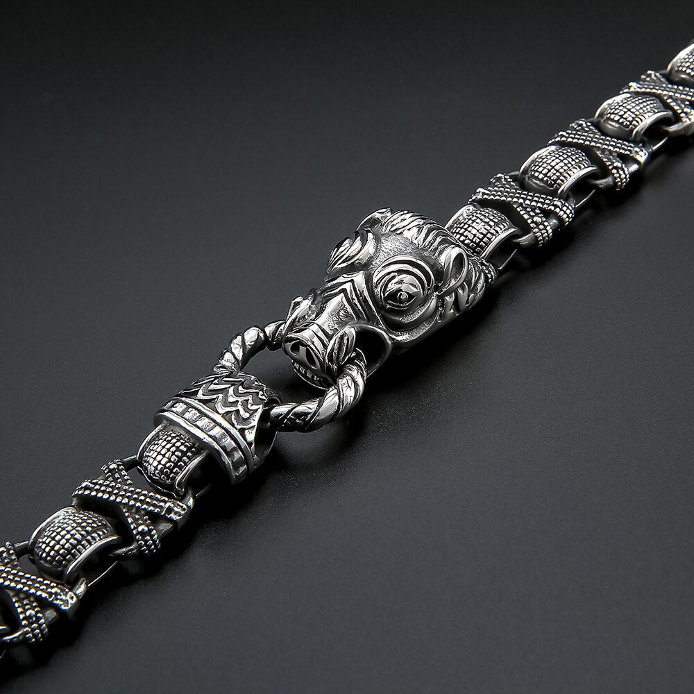 Cool Animal Bracelet For Men Cast Metal Mold 316L Stainless Steel