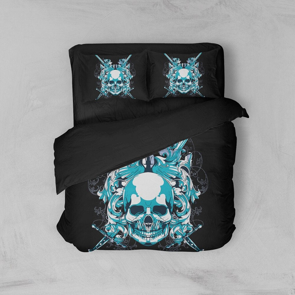 New Skull Duvet Cover Set Twin Full Queen King Bedclothes Sugar Skull