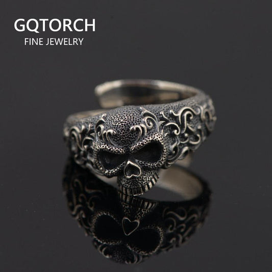 Gothic Punk Skull Rings For Men And Women 925