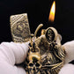Brass Welding Stick skull  Dead God Devil 3D relief handmade lighter art collection