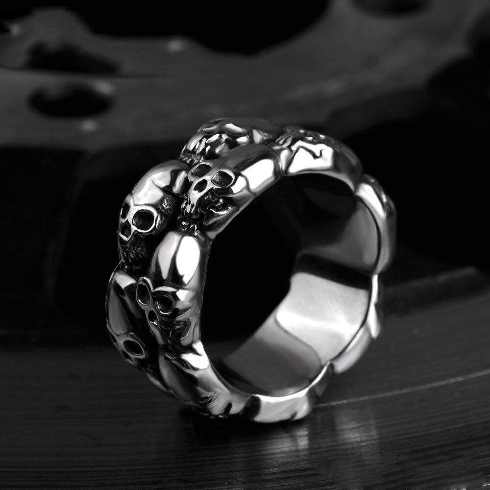 Skull Men Ring Viking Gothic Punk Rock