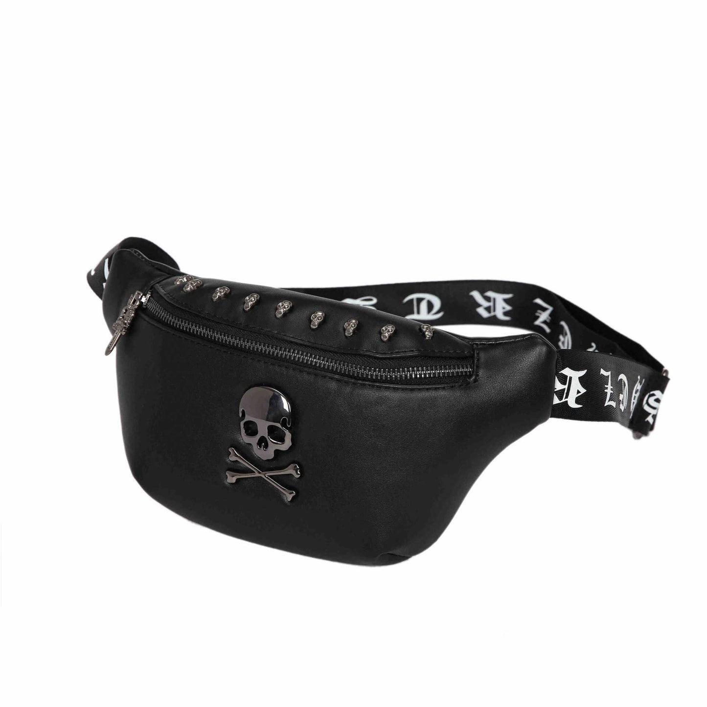 Classic Rivet Skull Men Waist Bag Rock Women's Belt Bag