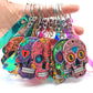 Keychain Calavera Sweet Whimsical Skull Key chain Keyring