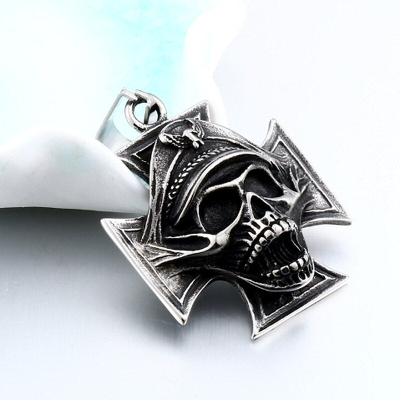 New fashion hip hop gothic skull pendant necklace