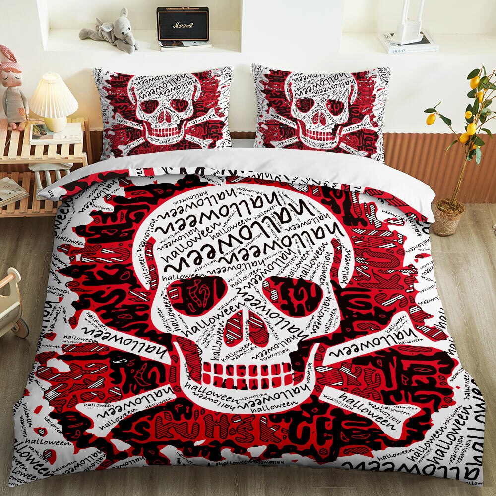 Sugar skull 3D Printed bedding set Luxury Duvet Cover Pillowcase