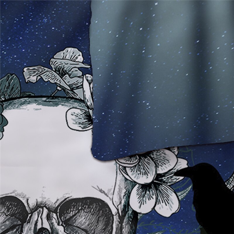 Gothic Duvet Cover Set Sugar Skull Flower Single Double Bedding