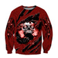 Skull Tattoo Red 3D All Over Printed Fashion Hoodies Men Hooded Sweatshirt Unisex Zip Pullover Casual Jacket Tracksuit
