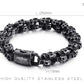 Gifts Vintage jewelry black stainless steel skeleton Skull Link Chain