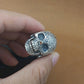 Real Pure 925 Sterling Silver Gothic Skeleton Rings For Men Punk