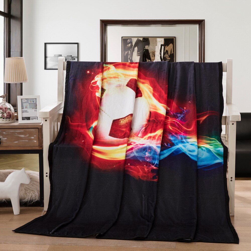 56 Double layer thick 3d skull blanket flag pattern sherpa plush throw blanket