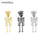 Fashion Cool Women Men Punk Silver Color Gold Black Skull Stainless Steel