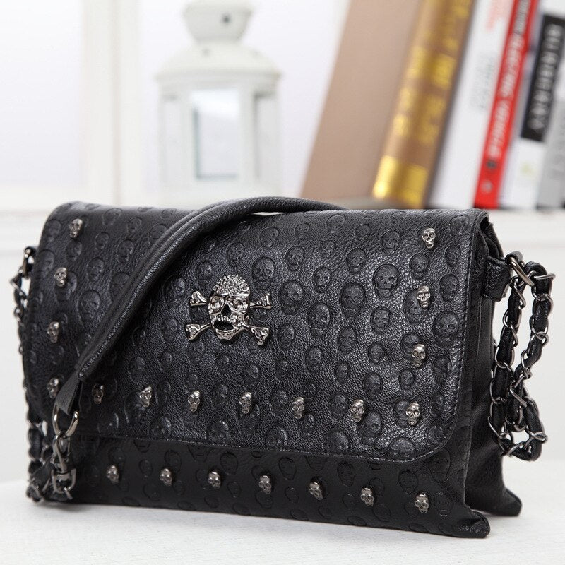 Skull FASHION Vintage Casual Small Crossbody Bags for Women Messenger Bags Chic Luxury Shoulder Bags Skull Purses and Handbags