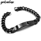 Stainless Steel ID Bracelet For Men Jewelry masculina pulseira