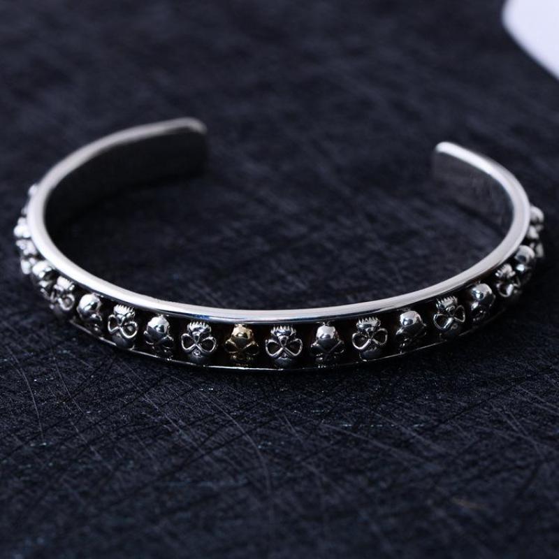 New Real 925 Sterling Silver Punk Rock Bangles