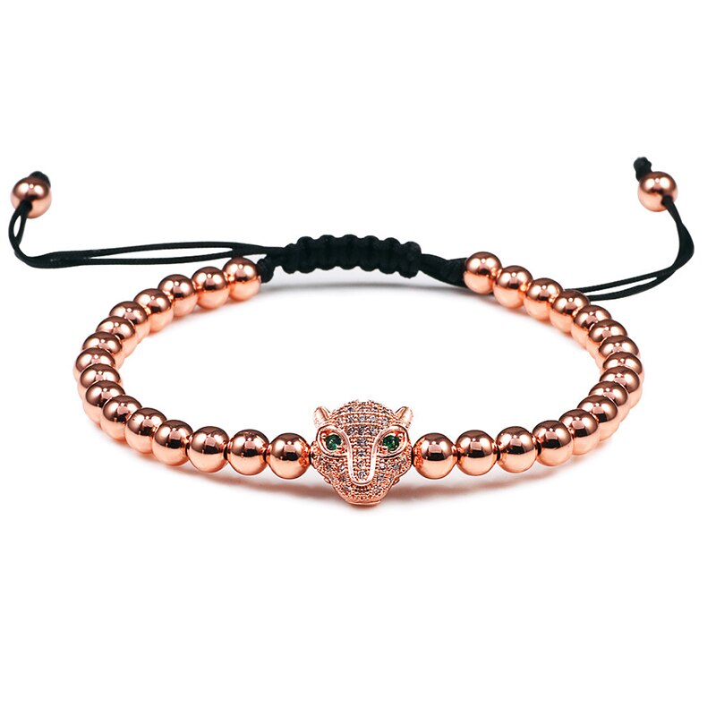 Charm Skull Head Copper Beads Bracelets Handmade