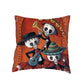 Colorful Sugar Skull Polyester Cushion Cover White Mexican Style