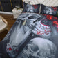 3D Dead Sugar Skull Duvet Cover Sets Girl Kissing Skull Bed Cover