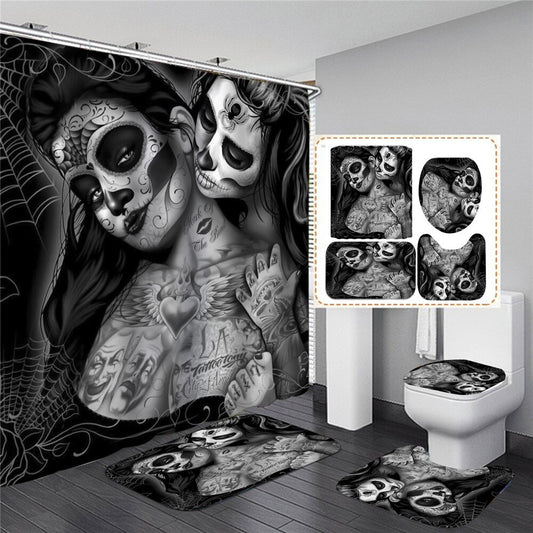 Sugar Skull Shower Curtains Bathroom Curtain Fabric Shower Curtain