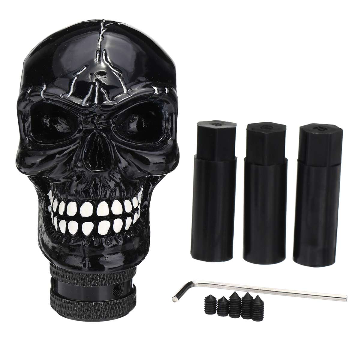 Universal Skull Head Style Manual Gear Shift Knob Lever Shifter Gear Handle Stick