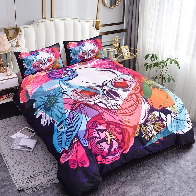 3D Printed Sugar Skull bedding set Luxury Comforter bedding set