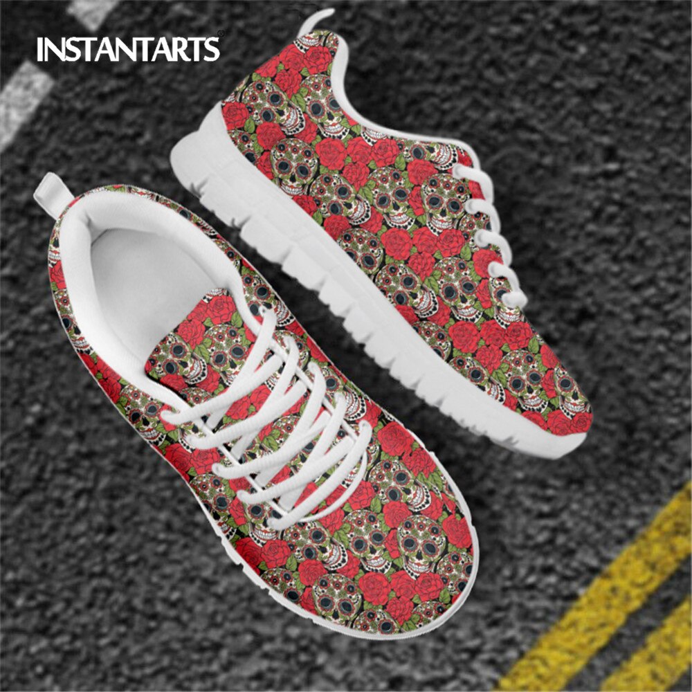 Outddor Mesh Running Sneakers For Women Sugar Skull