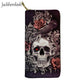 Woman Luxyry Handbag Sugar Rose Flower Skull Printing Gothic Bag