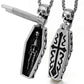 Classic Retro Stainless Steel Cross Skull Pendant Necklace