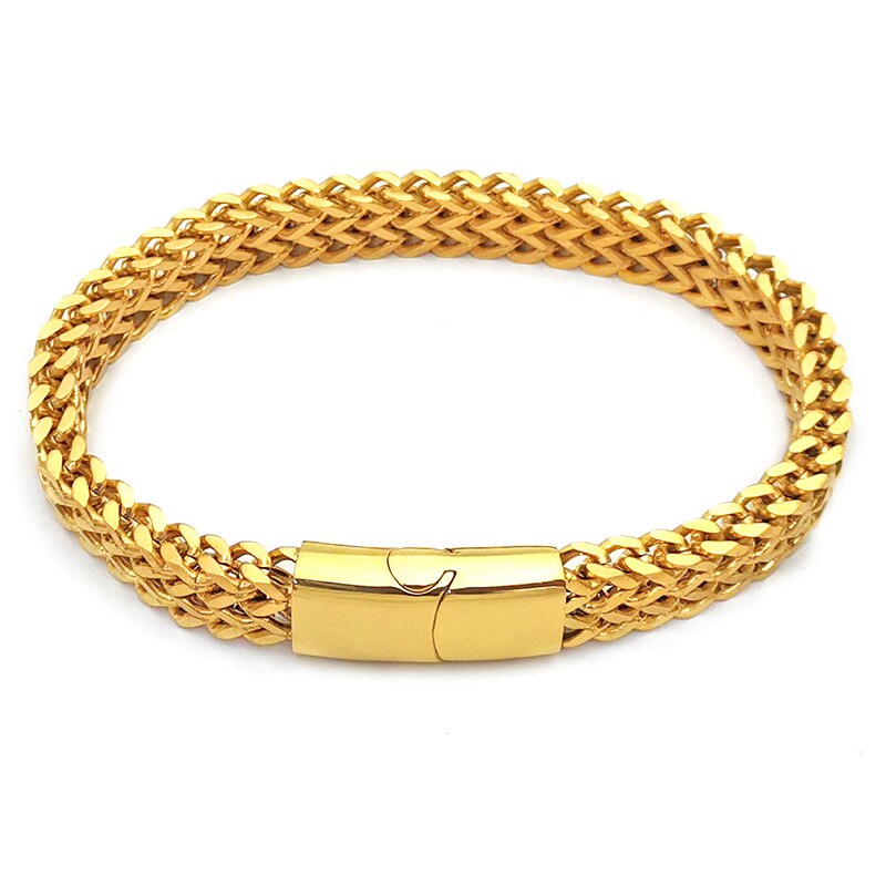 gold chain on hand men bracelets on hand stainless steel