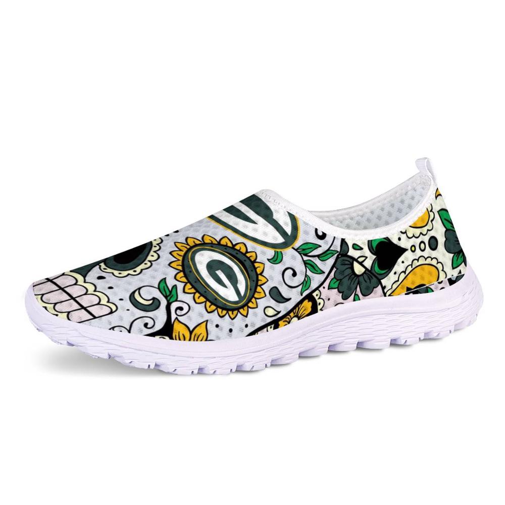 Gothic Sugar Skull Patterns Women's Flats Shoes Slip On