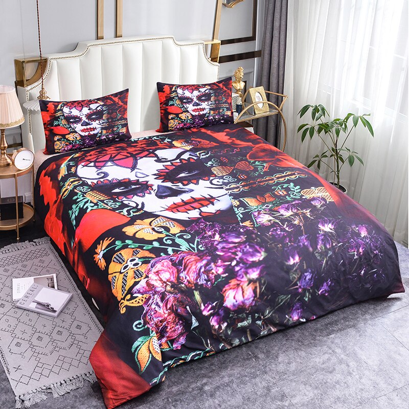 3D Printed Sugar Skull bedding set Luxury Comforter bedding set