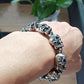 S925 Silver Bracelet Skull Retro Rock Hip-Hop BraceletPunk Silver