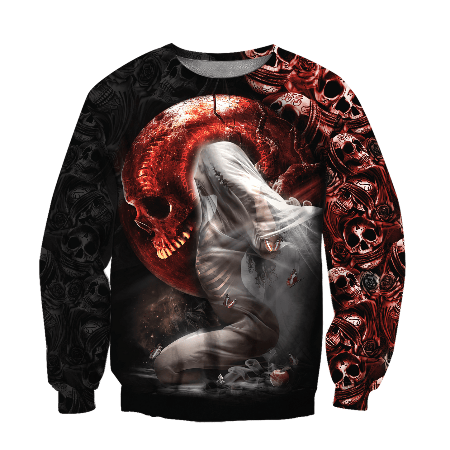 Skull Girl In The Night 3D All Over Printed Mens hoodies and Sweatshirt Autumn Unisex zipper Hoodie