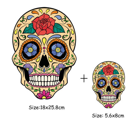 Mexican Skulls Patches For Clothing Sugar Skulls Eco-Friendly Diy T-Shirt