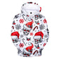 Full Printed 3D Christmas Hoodies Skull Sweatshirts Christmas Hoodies