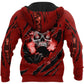 Skull Tattoo Red 3D All Over Printed Fashion Hoodies Men Hooded Sweatshirt Unisex Zip Pullover Casual Jacket Tracksuit