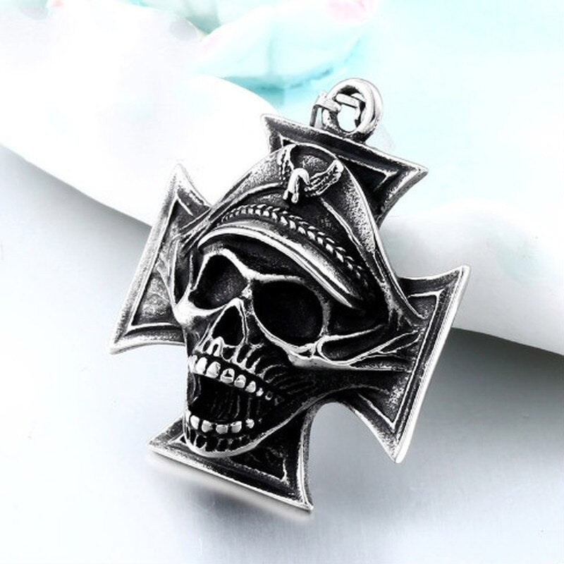 New fashion hip hop gothic skull pendant necklace